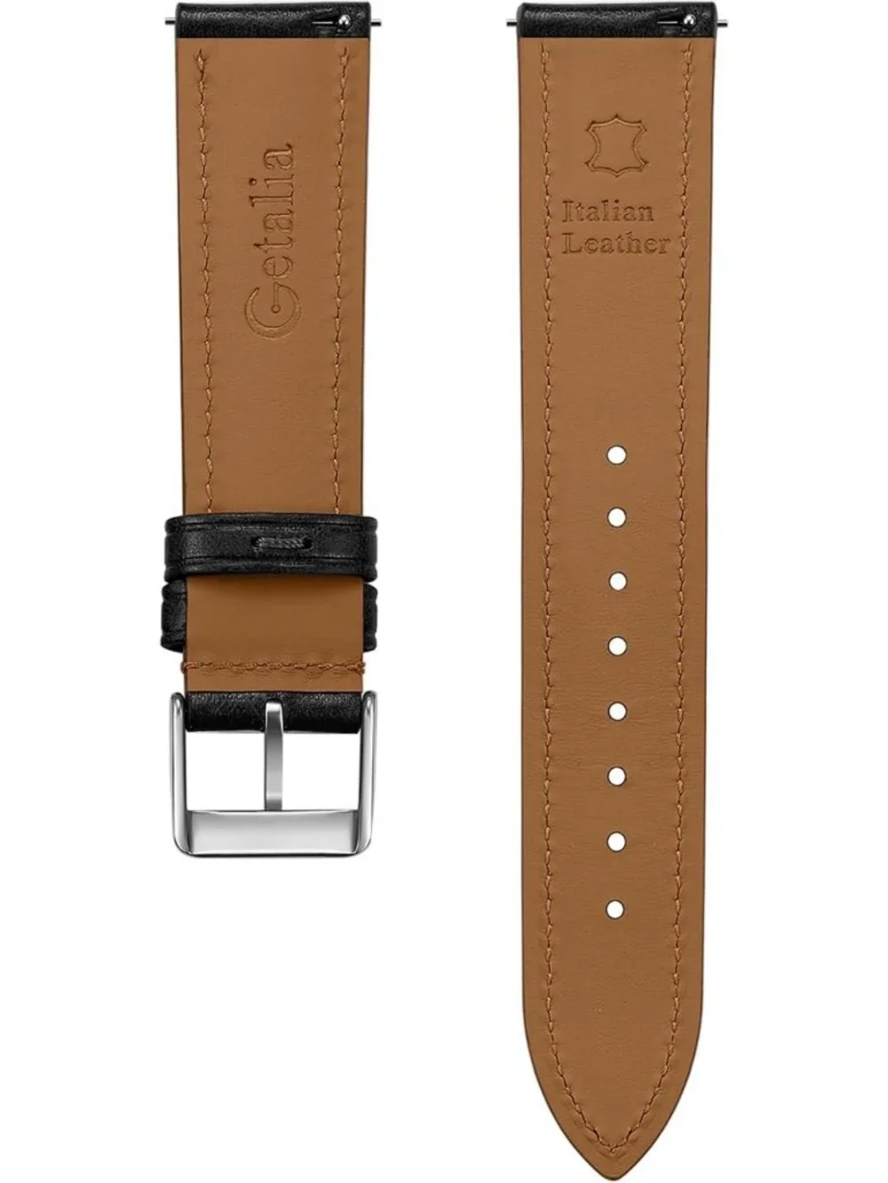 Genuine Italian Leather Watch Band - Vegetable-Tanned, Quick Release, 18mm-22mm